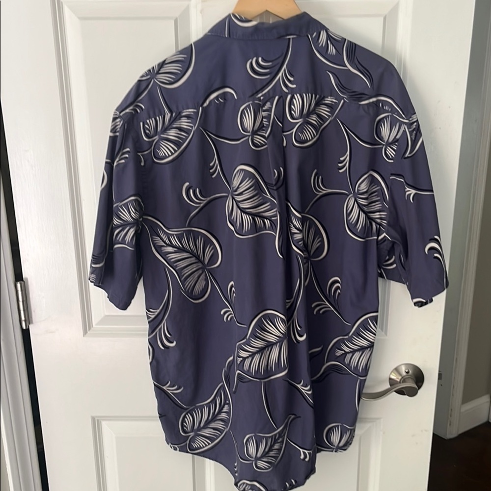 Banana Republic Vintage Men’s Blue Casual Button Down Shirt Safari Leaf - Picture 6 of 6